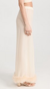 Factory wholesale feather casual simple fashion high waist pants