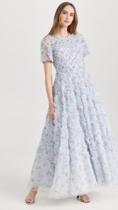 Factory custom sexy backless lace floral elegant maxi dress