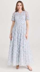Factory custom sexy backless lace floral elegant maxi dress