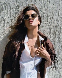 Women custom brown long sleeves fringed short coat