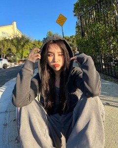 Lady custom solid color casual hooded cropped coat