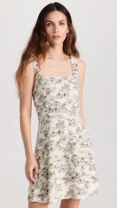 Factory custom Ink print slimming waist a-line halter midi dress