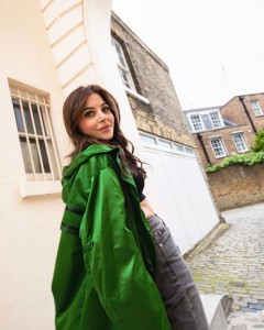 Green long zipper trench coat casual simple coat
