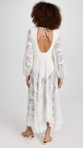 Sexy V-neck Hollow Out Long Sleeve Lace Mini Dress
