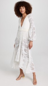 Sexy V-neck Hollow Out Long Sleeve Lace Mini Dress
