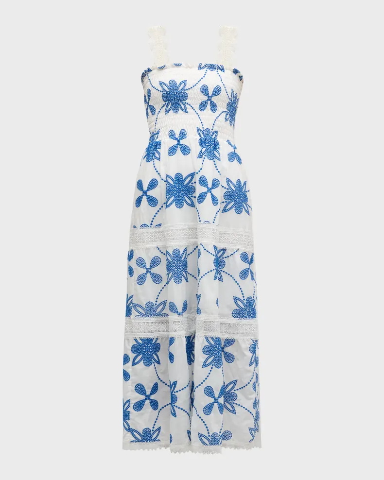 Embroidered Lace Maxi Dress