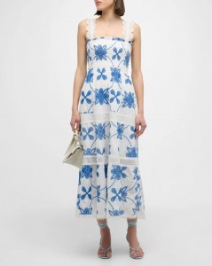Embroidered Lace Maxi Dress