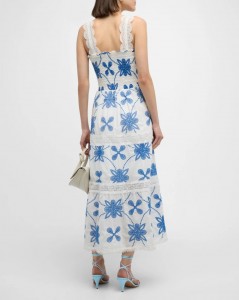 Embroidered Lace Maxi Dress