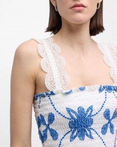 Embroidered Lace Maxi Dress