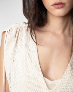 Knit Dress with intarsia wing motifs