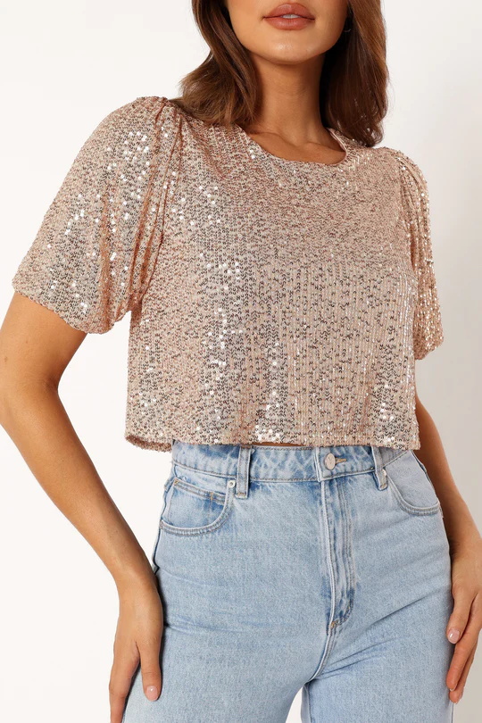 SEQUIN TOP - ROSE GOLD (6)