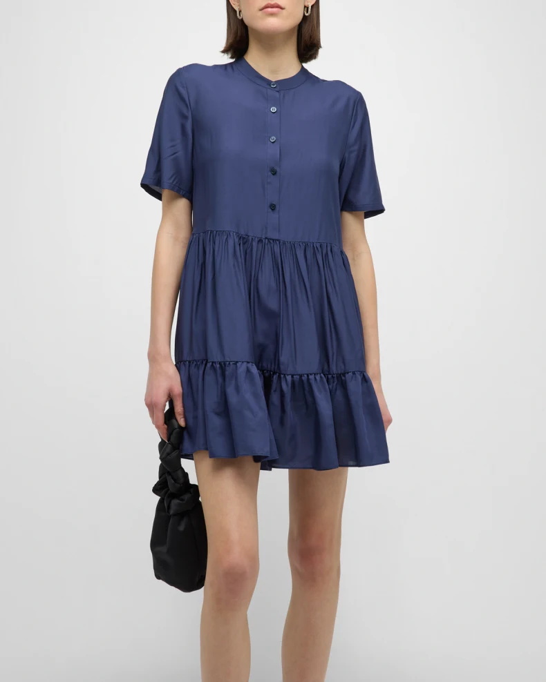 Short-Sleeve Tiered Mini Dress (2)