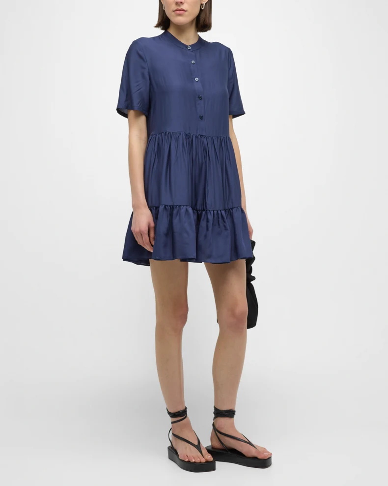 Short-Sleeve Tiered Mini Dress (6)