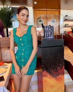 Factory made single button pocket bodycon elegant mini dress